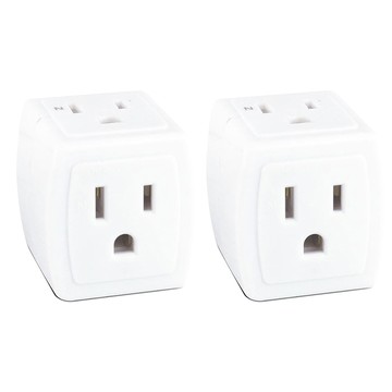 【聖岡科技Dr.AV】2入組TNT-826美式D型3孔 三面插(新安規 分接器3轉2插頭 壁插 擴充座 防火)