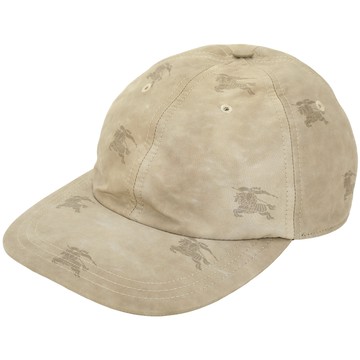BURBERRY 巴寶莉 滿版戰馬騎士印花混紡水洗棒球帽(卡其色)