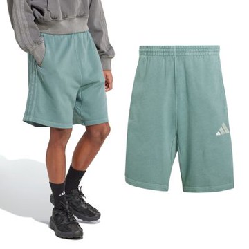 Adidas M A SZN W FT SH 男款 綠色 毛圈布 水洗 8 吋 運動 休閒 短褲 JN0606