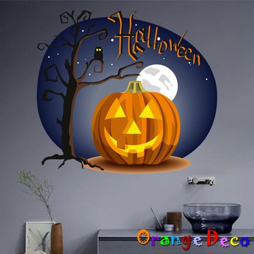 【橘果設計】 萬聖壁貼 萬聖南瓜節日派對 萬聖節 無痕背膠 牆貼 壁紙 無痕壁貼 裝飾佈置 可超商取貨