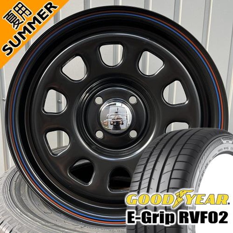 MLJ Daytona SS 鉄チン 50系 160系 プロボックス サクシード グッドイヤー RVF02 185/60R15 夏タイヤ 15×6.0J  4穴 4/100 15インチ | LINEショッピング