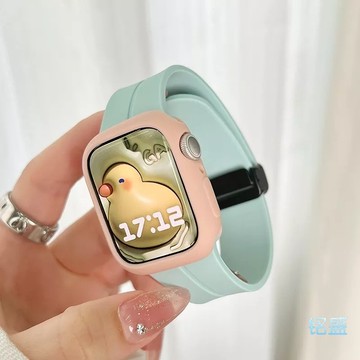 矽膠錶帶 磁吸扣 適用 Apple Watch 11 10 錶帶 9 8 7 6 SE 42mm 49mm 蘋果錶帶