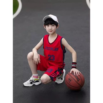 男童套裝夏裝洋氣透氣中大童夏天兒童運動速干衣男孩籃球服背心潮