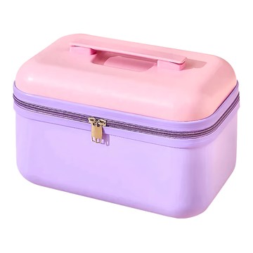 馬卡龍系列手提旅行化妝箱14吋 31 x 22 x 19cm  粉紫色  1個