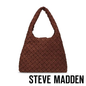 STEVE MADDEN-素面磁釦編織托特包 BRHIANON-咖啡色