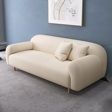 70寬網紅奶油風沙發小戶型雙人布藝出租房貓爪皮公寓小型臥室123-YJ 保售後