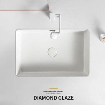 台灣公司貨 免運 陶瓷大容量平底方形臺下盆嵌入式洗手盆陽臺洗手盆衛生間石下盆 快速發貨