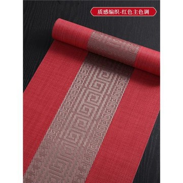 紅色桌旗新中式節日喜慶茶幾桌布中式結婚茶席防水茶墊桌墊臺布c^