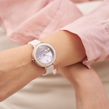 Relax Time RT-110S-03 拾光花語光動能陶瓷女士時尚腕錶 37.5mm 紫