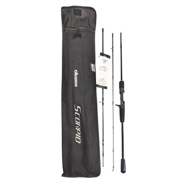 okuma 寶熊釣具 天蠍座 SCORPIO 三節式釣竿 槍柄 M調 SPC633M  6.3尺(192cm)  黑紫色