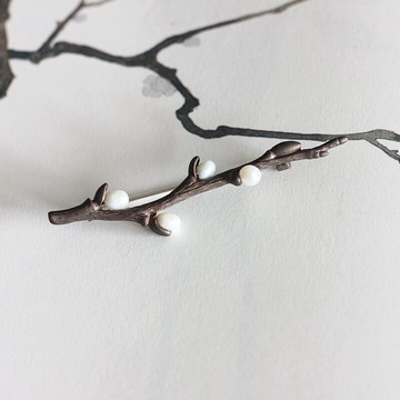 文藝范梅花樹枝胸針胸花 女夏日防走光 毛衣開上別針扣圍巾披肩扣