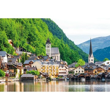 【拼圖貓】HC - 世界風情-哈爾施塔特 台灣製 1000片 夜光拼圖 1000-005