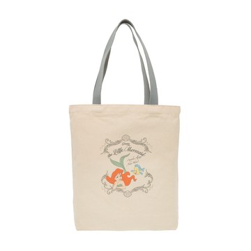 【Disney】小美人魚-帆布肩背包-米 PTD22-C7-54BG  聖誕交換禮物