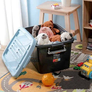 真心良品 KEYWAY聯府 BF451百加滑輪收納整理箱45L-3入