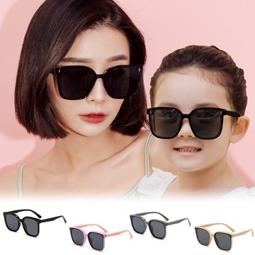 ALEGANT極簡時尚親子款輕量彈性太陽眼鏡│UV400偏光墨鏡│親子墨鏡│獵鷹黑│斑馬黑│鸚鵡粉│海豹灰│綿羊粉