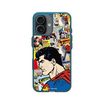 iPhone 17 Clear (相機按鈕) 夜幕藍 - Superman - Superman-漫畫風