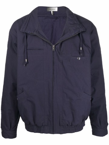 MARANT - high-neck zip-up jacket - men - Cotton/Cotton/Polyester - XS - Blue