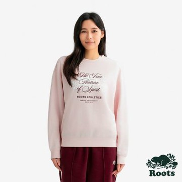 Roots女裝- FUTURE SCRIPT 圓領上衣 -淺粉色