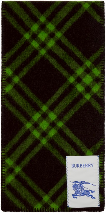 Burberry 绿色格纹围巾