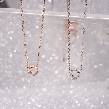 小巧星月鑽項鍊(2色)-D20084