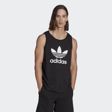 ADIDAS TREFOIL TANK 三葉草 男運動背心-黑-IA4811