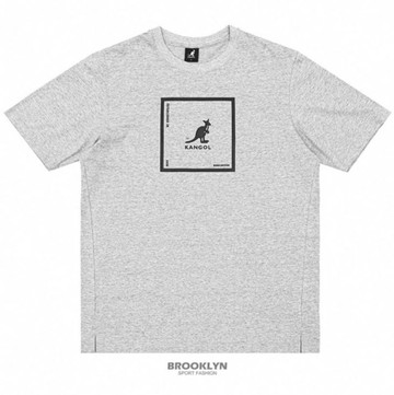KANGOL 短袖 短T 灰 方格大袋鼠LOGO 棉 休閒 男 6225102510