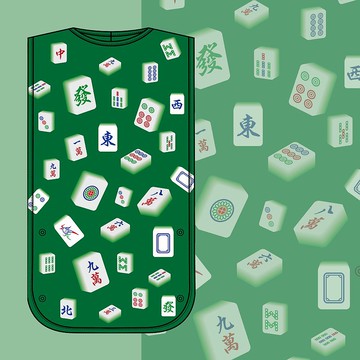 抗菌防漏成人餵食摺疊圍裙圍兜麻雀象棋點心財神聖誕老