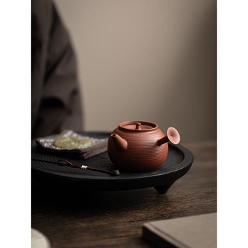 原礦朱泥側把潮州半手工急須壺炭爐功夫茶具煮茶壺大容量泡茶壺