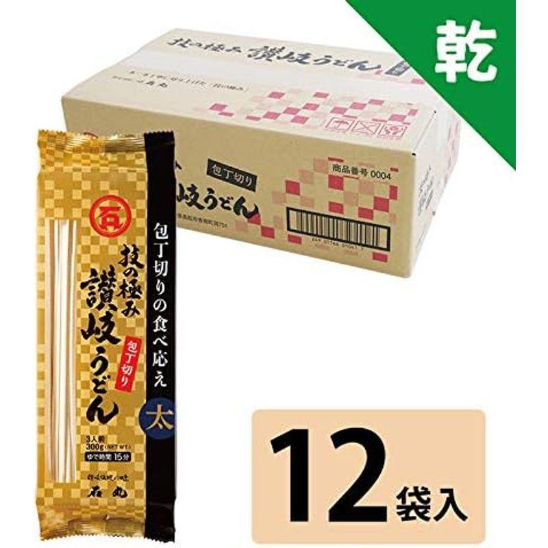 石丸製麺 技の極み 讃岐うどん 包丁切り 300g×12袋入