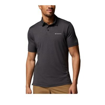 Columbia 哥倫比亞 男款-防曬UPF50快排短袖POLO衫- Parsons Point Polo-黑灰色(UAE91660BY/KS)