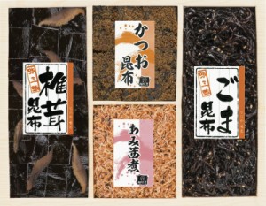 ラッピング･送料無料 浪花佃史屋 国産佃煮詰合せ LK-20 椎茸昆布 ごま昆布 かつお昆布 あみ茜煮　おすすめ 人気　安い 誕生日 プレゼン