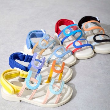 petit main 品牌旗艦店 配色透明涼鞋【日本直接出貨】