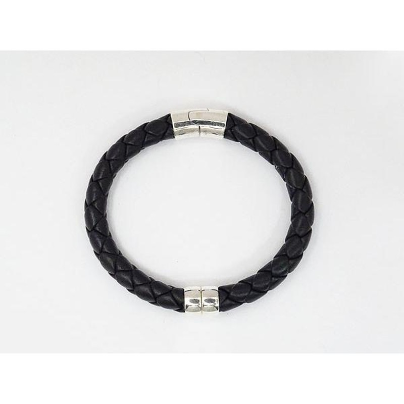 BOTTEGA VENETA ボッテガヴェネタ バングル レザー ブラック ブレイド