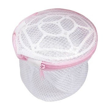 粗網洗衣袋 Set 5個 15x16cm  內衣拉鏈款有塑膠片 白色 + 粉色  1組
