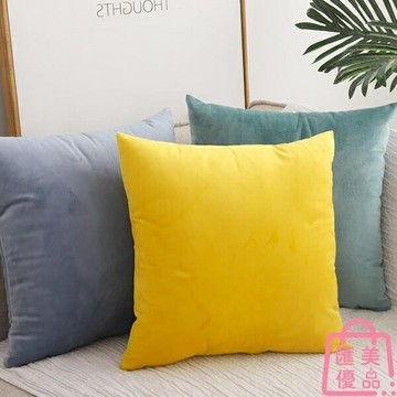 北歐抱枕套靠墊沙發靠枕客廳長方形靠背墊天鵝絨枕頭套【聚寶屋】