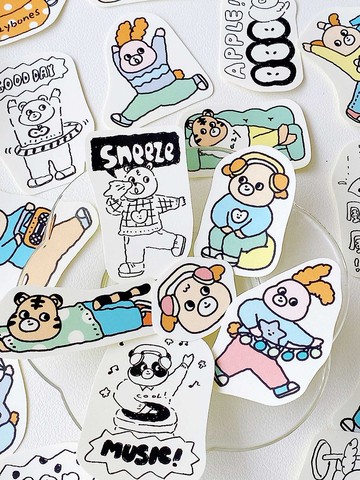 開心動物園/開心動物日常/貼紙包/手帳貼紙/多款圖案