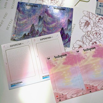 🌞包包優選寶藏品🌟🌟新款豎聯反轉膠片空紙框防水套書籤ins小紅書同款透卡片夾紙質🌞