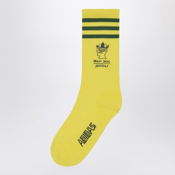 Yellow socks with logo