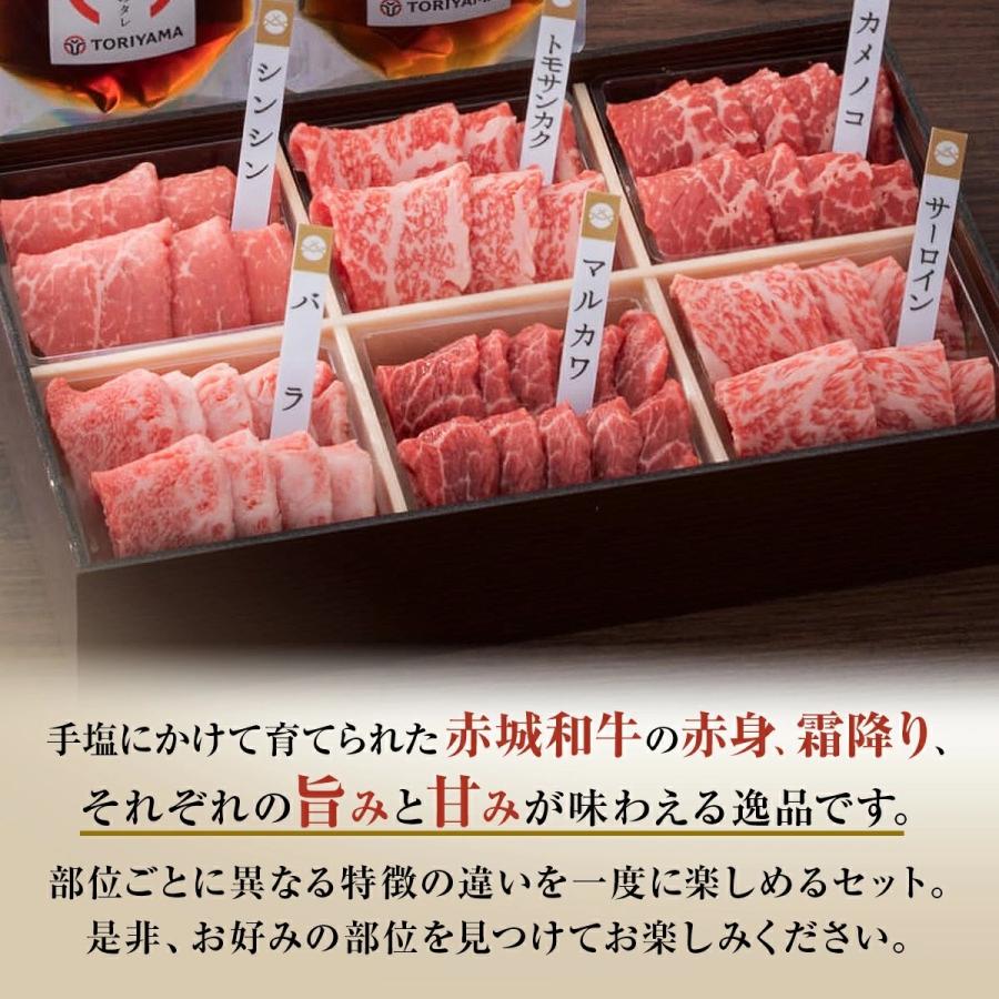 焼肉 セット ギフト 肉 牛肉 赤城和牛 赤身 霜降り 焼肉 食べ比べ セット 600g 焼肉のたれ 旨みしょうゆだれ付 黒毛和牛 バーベキュー  送料無料 冷凍