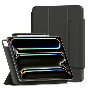 Sinjimoru 磁吸翻蓋式附筆槽iPad保護殼  iPad Pro 11吋 第7代 M4  黑色  1個