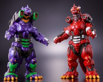 哥吉拉 MOVIE MONSTER系列軟膠 3式機龍x新世紀福音戰士 初號機哥吉拉 貳號機哥吉拉