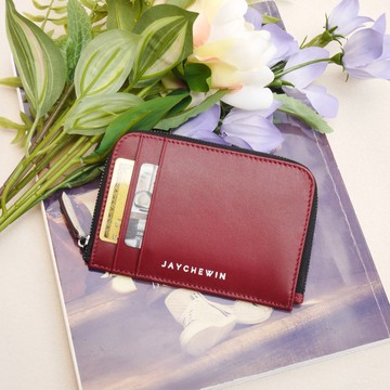 錢包短夾 錢包 Flat Wallet 短皮夾 / Burgundy Red