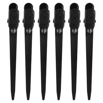 SSIZZO 美容院無痕大號髮夾 黑色 6入  6個