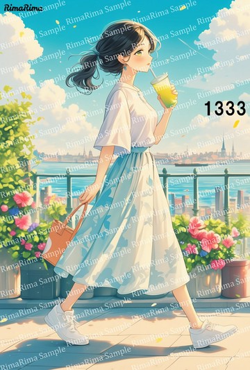 1333 原創貼紙 原創人物貼紙 貼紙 標籤 りまりま RimaRima