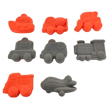 星空沙模具 加厚模具 玩沙使用  交通造型 橘色 + 灰色  1組