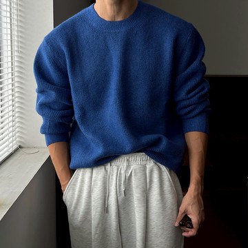 正韓簡約舒適厚實圓領針織上衣 12色 YUPPIE 預購商品 1118