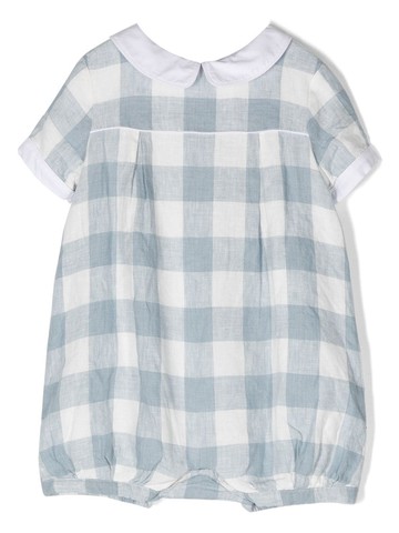 Ralph Lauren Kids - gingham-check linen shorties - kids - Linen/Flax/Cotton - 12 mth - Blue