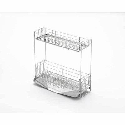 ヨシカワ yoshikawa シンクサイド幅の広がる2段水切り 幅15×奥行47cm 1306080