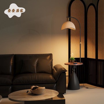 免運 落地燈 美式落地燈 新款美式落地燈客廳沙發邊氛圍感中古風臥室床頭置物一體立式臺燈 可開發票 全館五折 工廠現貨直銷 新品特價 m9061