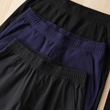 日本進口面料！高彈速干透氣男裝純色百搭運動休閑五分中褲短褲潮